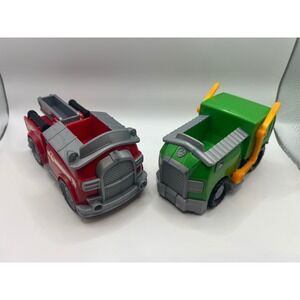 Paw Patrol Marshall Fire Truck Rubble Garbage Truck Toy Lot